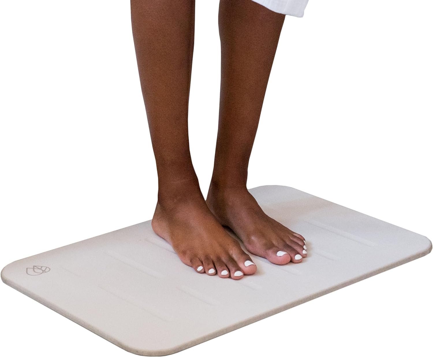 Dorai Home Bath Stone – Luxury Stone Bath Mat – Instantly Removes Water – Non-Slip Surface – Modern and Stylish Design – Rubberized Bottom Pad – Rain Sandstone