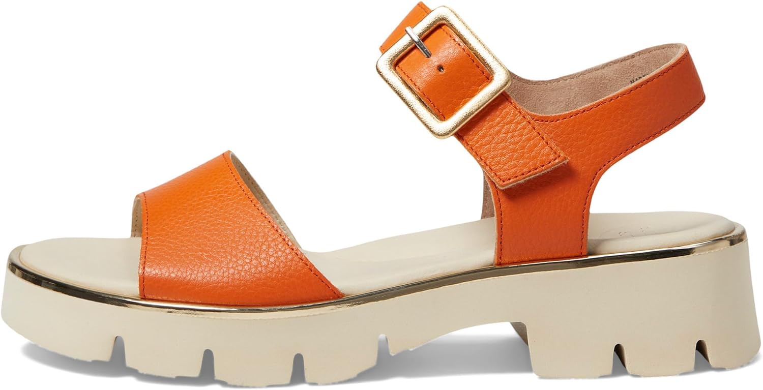 Paul Green Toby Sandal Papaya Grained AT 4.5 (US Women's 7) M