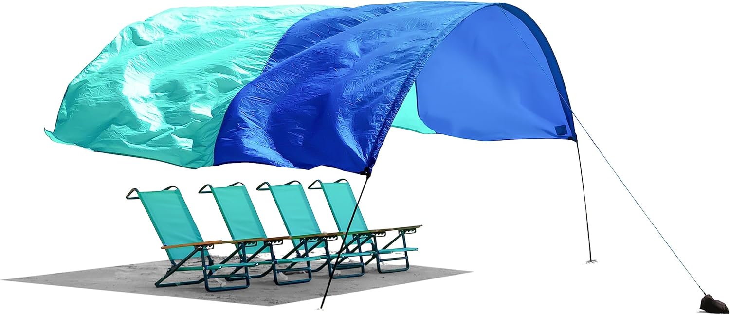 Shibumi Shade®, World's Best Beach Shade, The Original Wind-Powered® Beach Canopy, Provides 150 Sq. Ft. of Shade, Compact &amp; Easy to Carry, Sets up in 3 Minutes, Designed &amp; Sewn in America