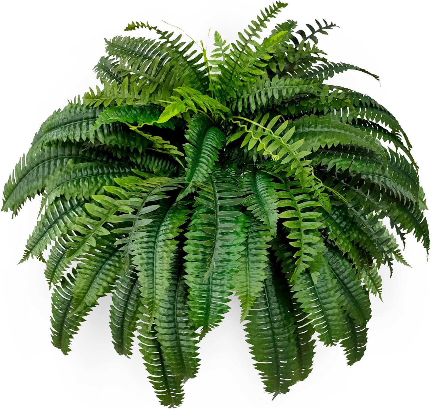 Single Silky Artificial Boston Fern Bush, 48Inch Artificial Plants, Suitable for Decorating Office, Patio, Living Room Faux Greenery, 88Branches…