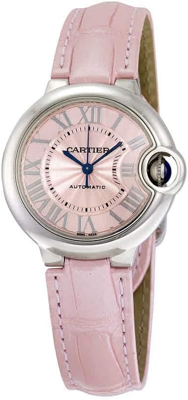 Cartier Ballon Bleu WSBB0002 Stainless Steel &amp; Alligator Leather Automatic Ladies Watch