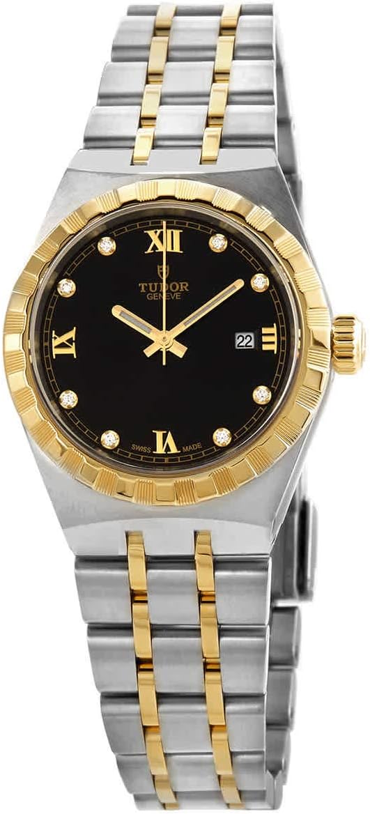 Tudor Royal Automatic Diamond Black Dial 28 mm Ladies Watch M28303-0005