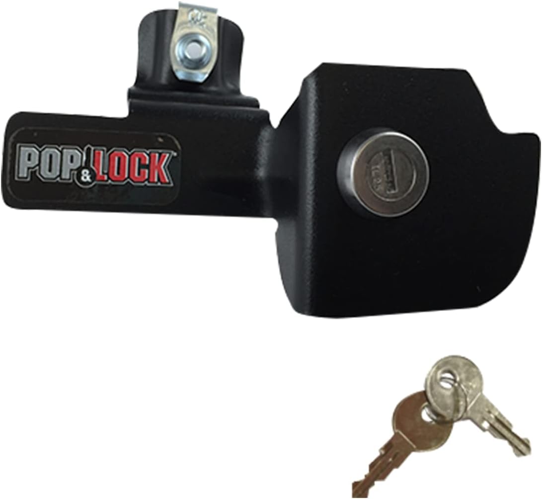 POP &amp; Lock – Manual Tailgate Lock for Chevy Silverado and GMC Sierra, Fits 1999 to 2007 Models, Anti Theft, Truck Tailgate Lock Replacement, Easy to Install, Made in The USA (Black, PL1100)