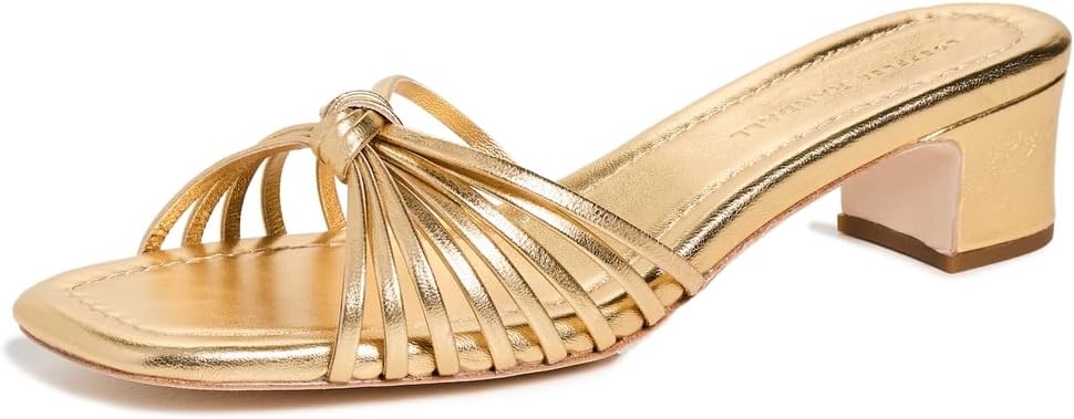 Loeffler Randall Women's Hazel Knot Mid Heel Mule Sandals