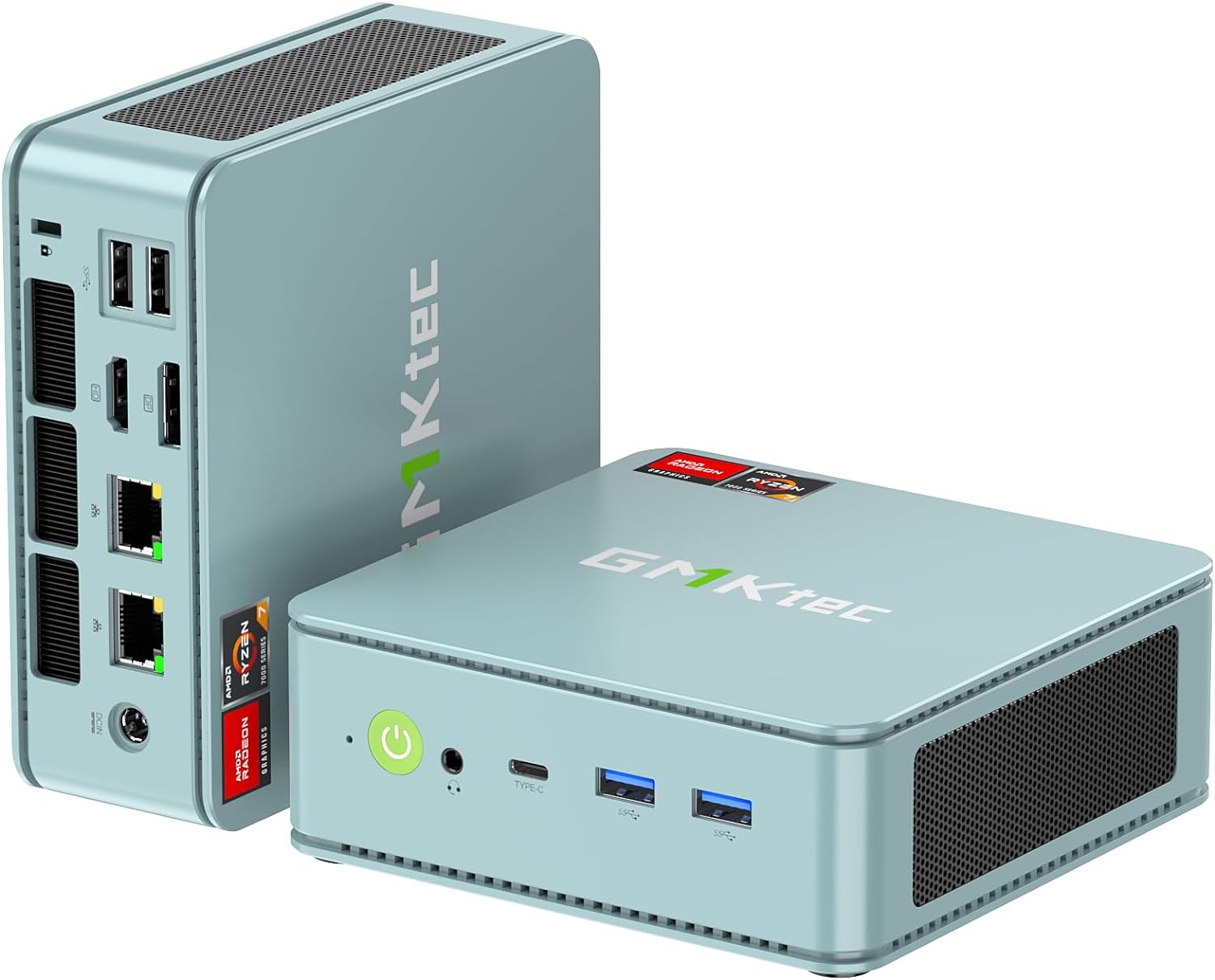 GMKtec Mini PC AMD Ryzen 7 5700U Windows 11 Pro Dual NIC 2.5G Gaming Desktop Computers 16GB DDR4 512GB SSD Dual LAN 2.5G/ WiFi 6E, USB3.2, USB-C, BT 5.2, DP, HDMI, Dual Fan