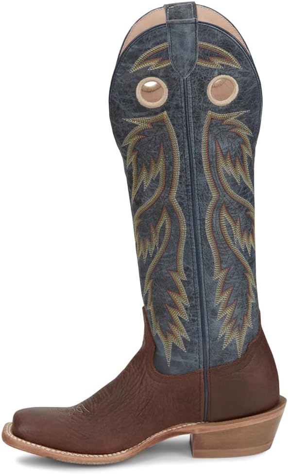 Tony Lama Mens Merrit Buckaroo Square Toe Casual Boots Mid Calf - Blue, Brown