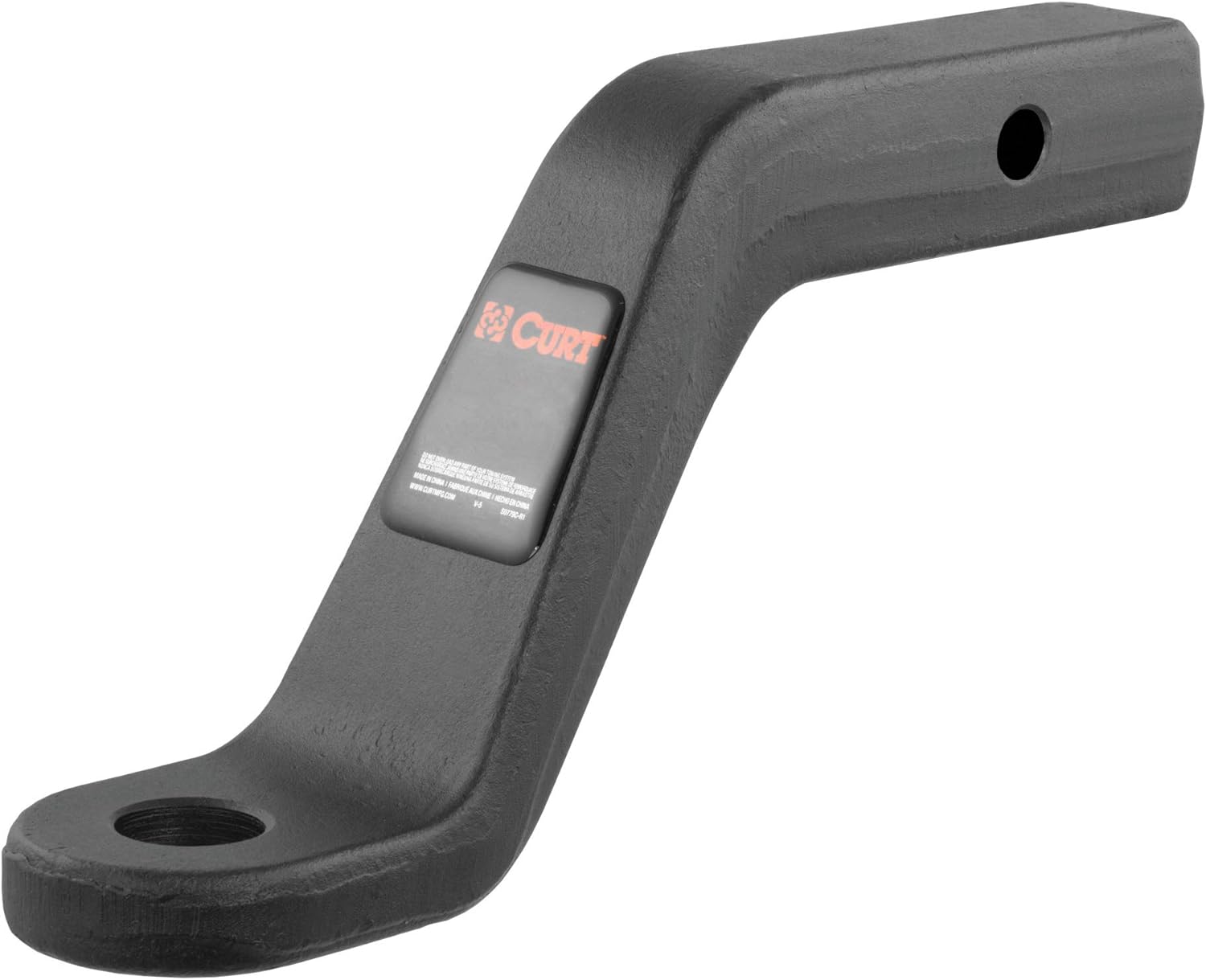 CURT 45342 Forged Trailer Hitch Ball Mount, Fits 2-Inch Receiver, 17,000 lbs, 1-1/4-Inch Hole, 6-Inch Drop, 5-Inch Rise, Carbide Black Powder Coat