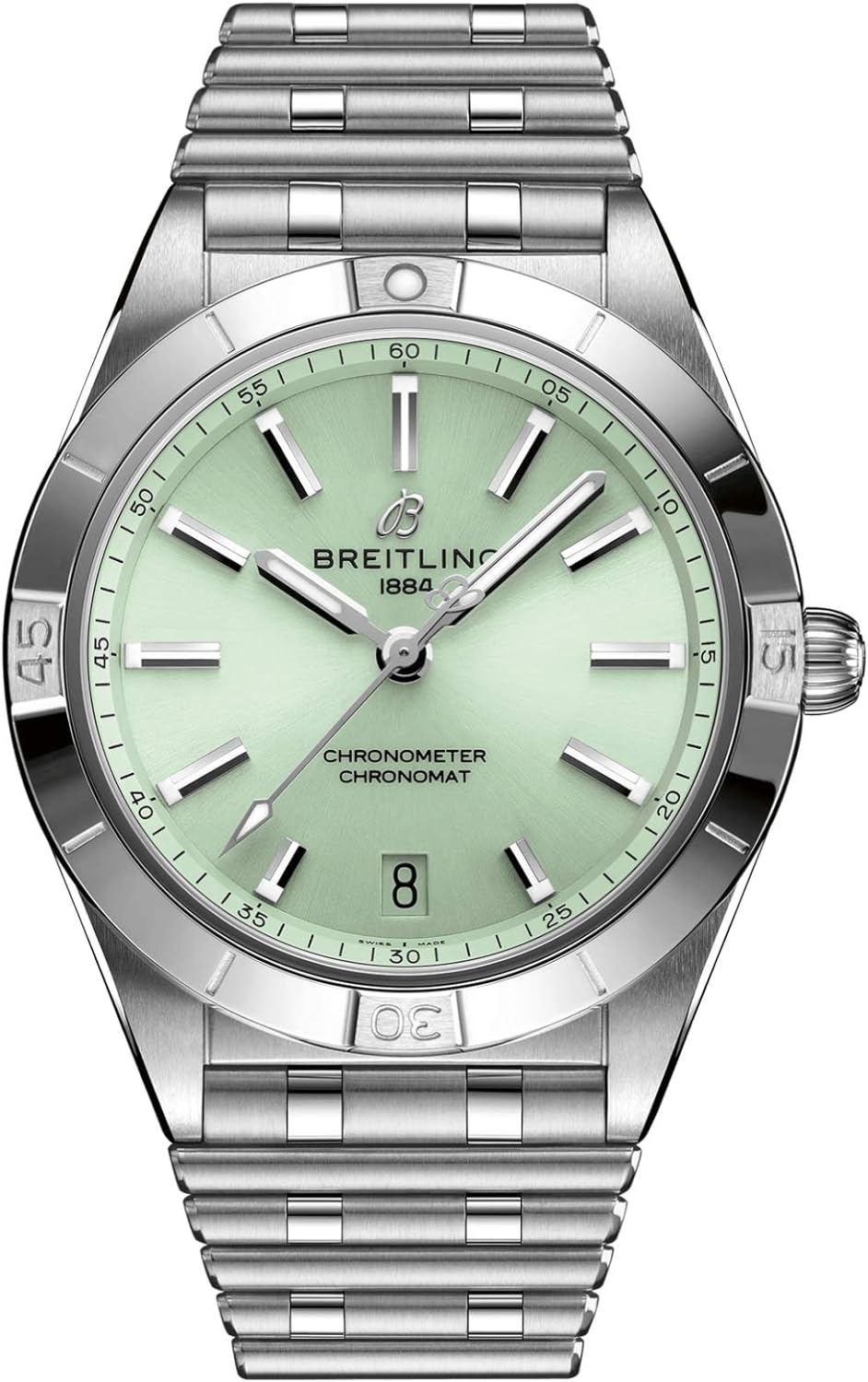 Breitling Chronomat Automatic 36 mm Womens Mint Green Dial Watch A10380101L1A1