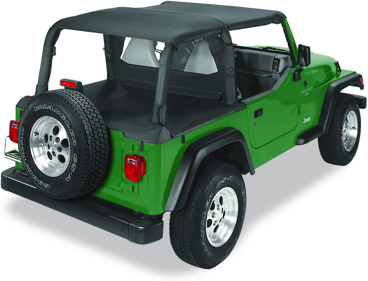 Pavement Ends by Bestop 41524-15 Black Denim Sun Cap Plus for 1992-1995 Wrangler YJ