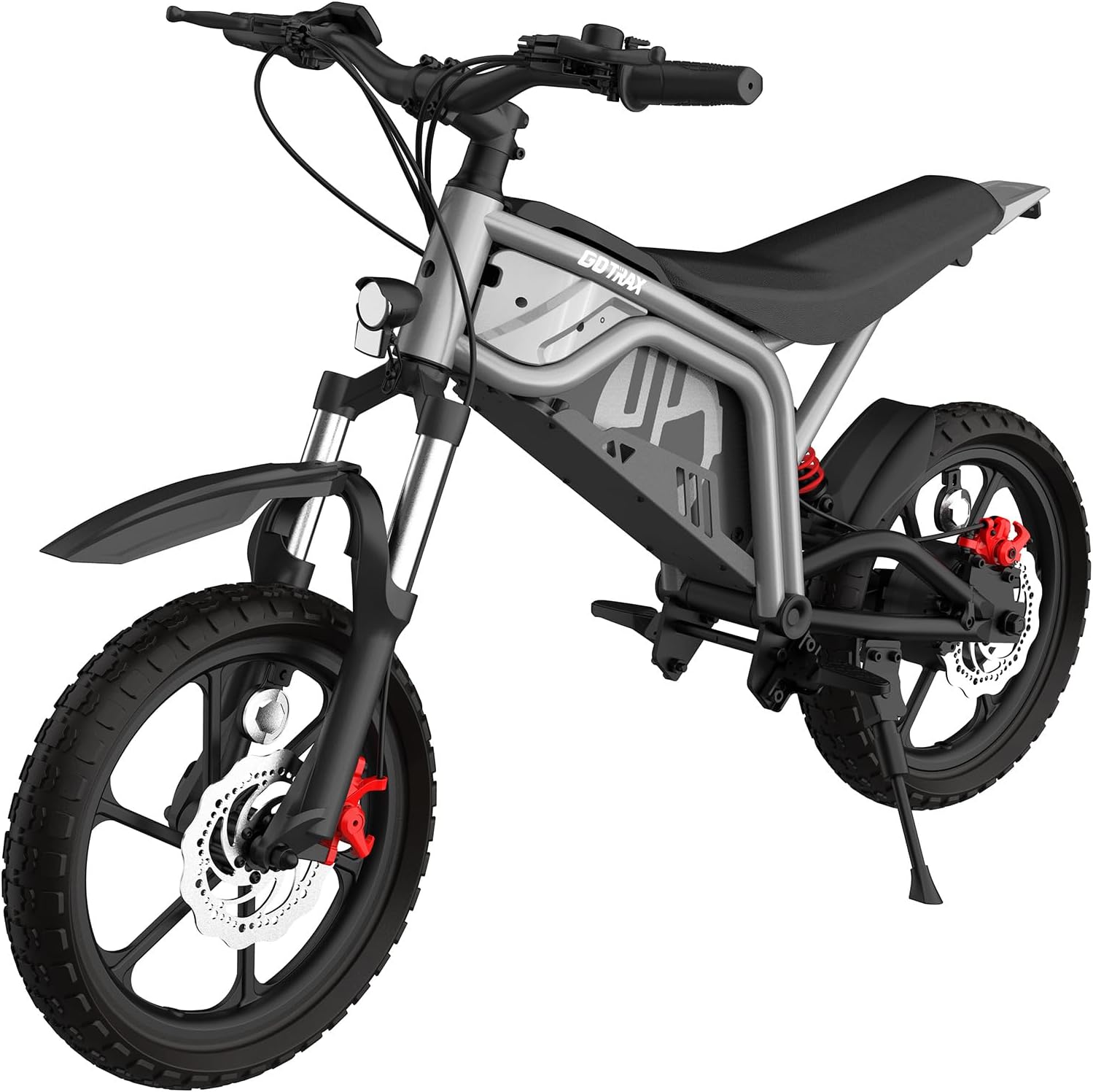 Gotrax Astra Electric Dirt Bike, 16" Pneumatic Tires, Max 16 Mile and 15.5Mph Speed Power by 350W Brushless Motor, Dual Suspension &amp; Disc Brake, Electric Dirt Motorcycle for 8+ Years Old, Black