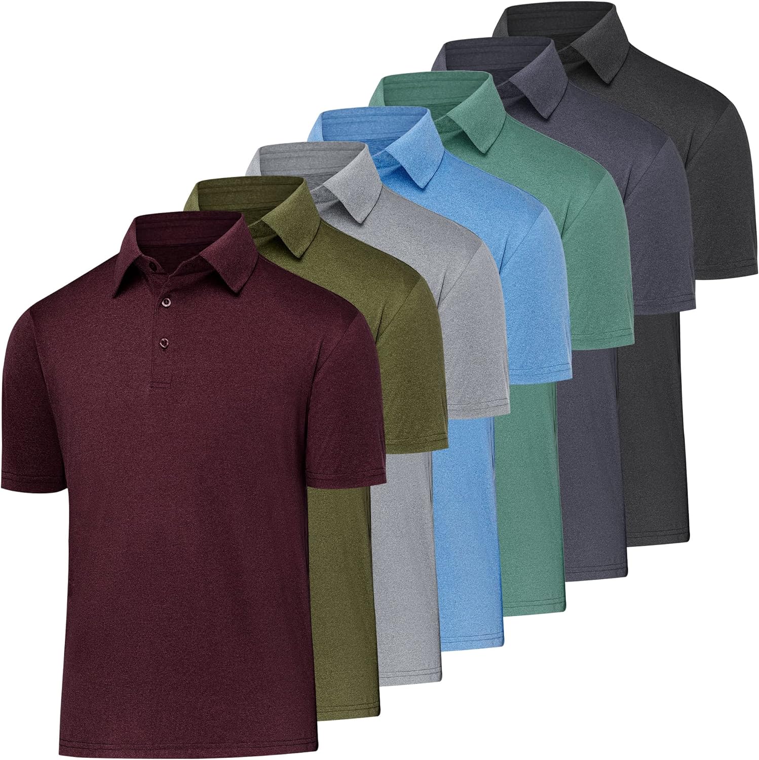 BALENNZ Golf Polos for Men Quick-Dry Athletic Mens Polo Shirts Short Sleeve Summer Casual Moisture Wicking Golf Shirt