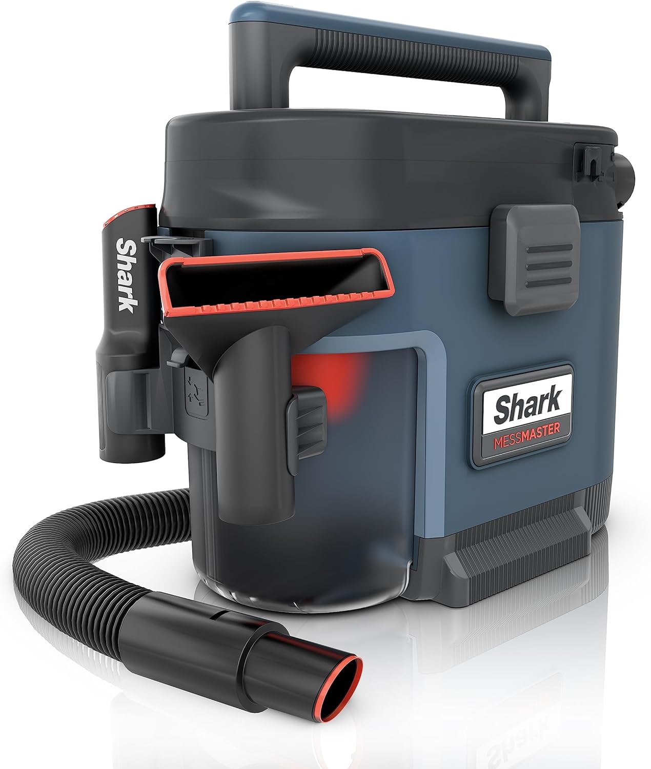Shark VS101 MessMaster Portable Wet Dry Vacuum, Small Shop Vac, 1 Gallon Capacity, Corded, Perfect for Pets &amp; Cars, AnyBag Tech, Self-Cleaning, Ultra-Powerful Suction for Tough Wet &amp; Dry Messe