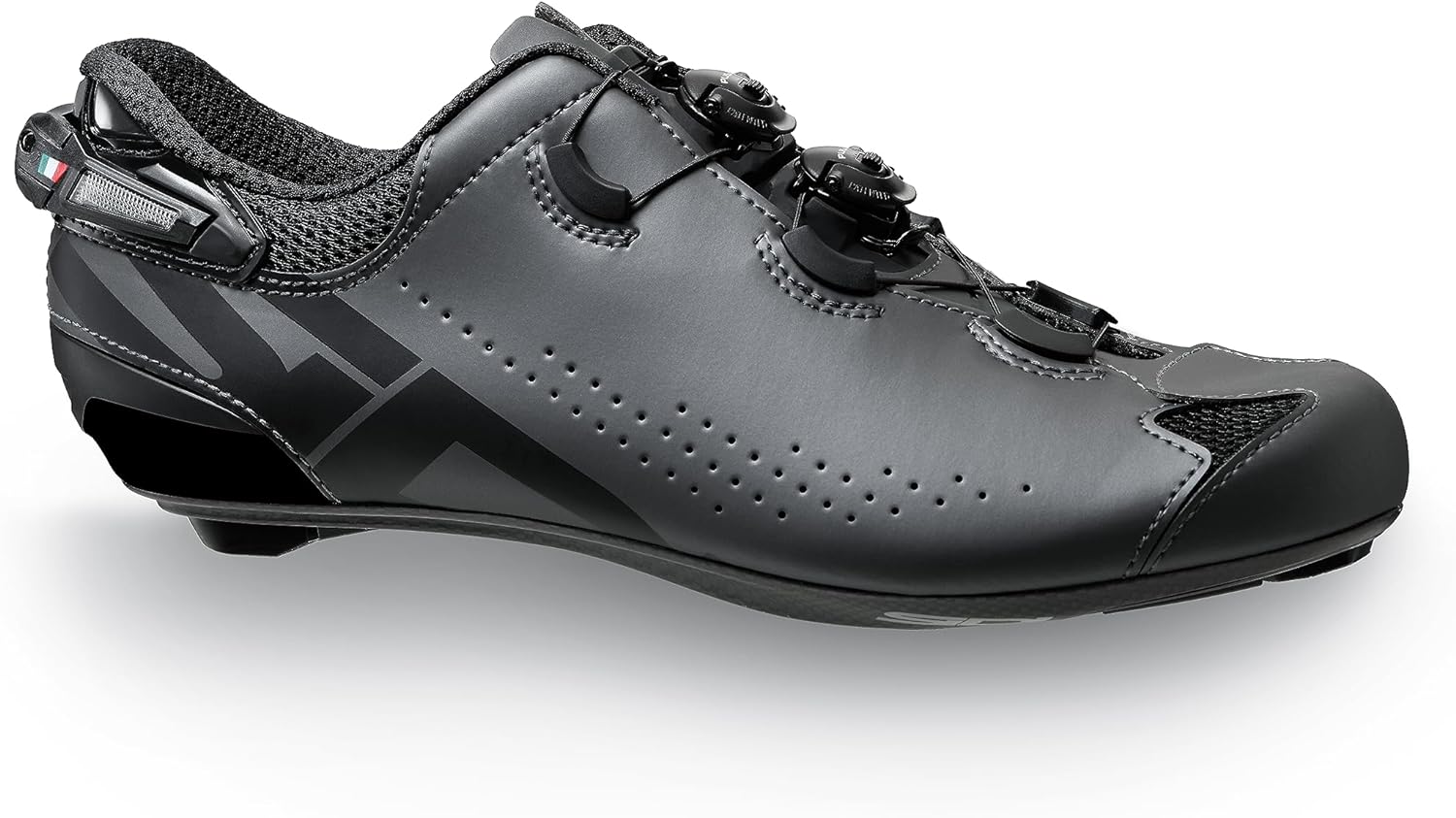 Sidi | Cycling Shoes, Professional Men's Road Bike Shoes Shot 2S, Adjustable Heel, Innovative Closure System, Carbon Boost SRS Sole, Stiffness Sole 1