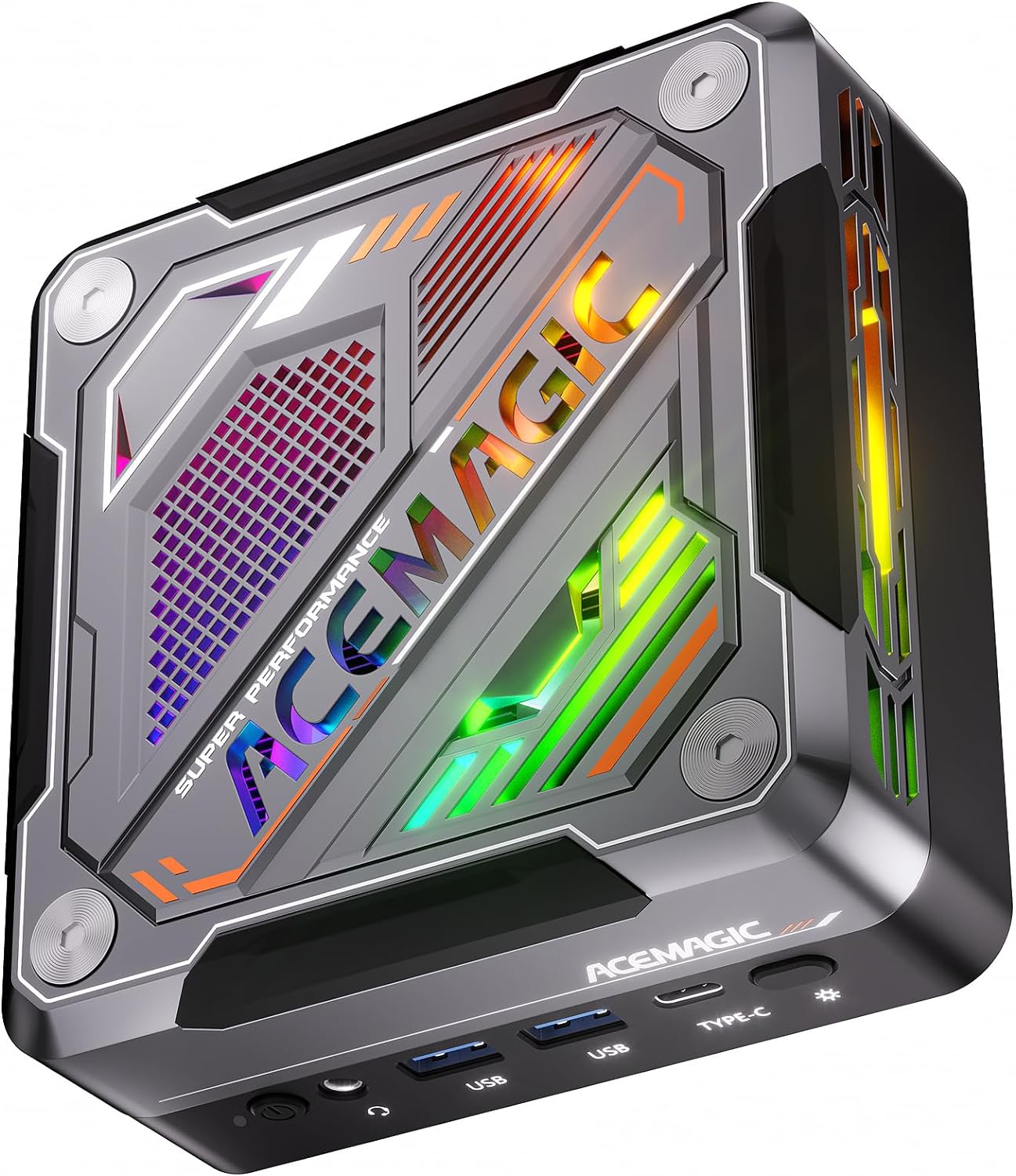ACEMAGIC AM18 Mini Gaming PC, AMD Ryzen 7 7840HS (8C/16T, up to 5.1GHz), 32GB DDR5 1TB PCle 4.0 M.2 SSD, Mini Computer AMD Radeon 780M, USB4+HDMI+DP, WiFi 6/2.5G LAN/BT5.2/8K Triple Display Mirco PC