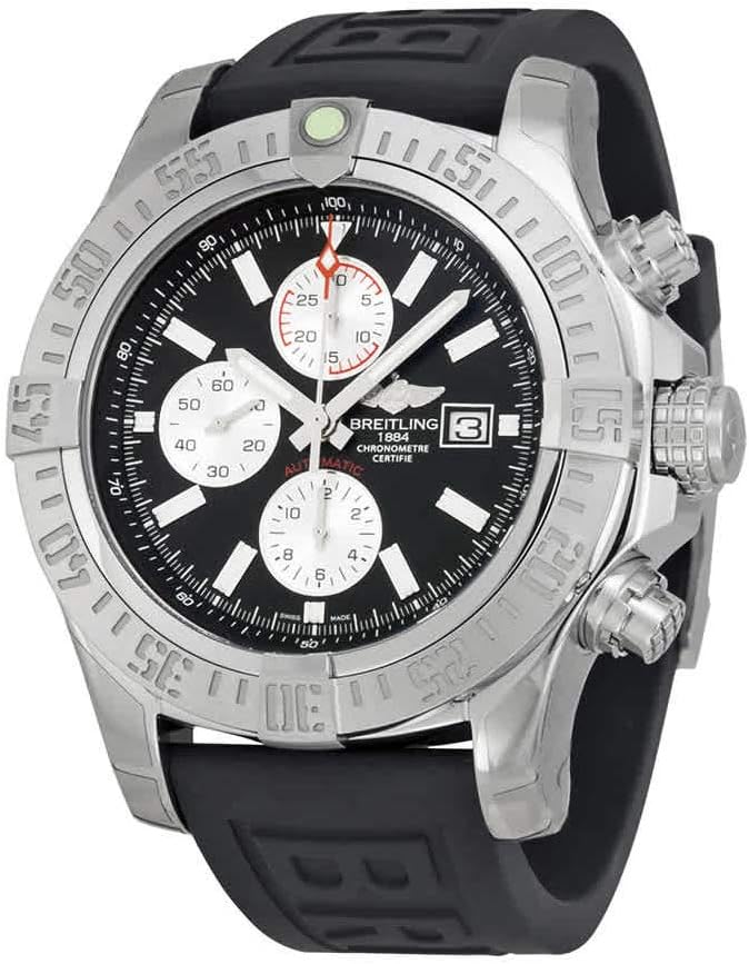 Breitling Men's BTA1337111-BC29BKPT3 Super Avenger II Analog Display Swiss Automatic Black Watch