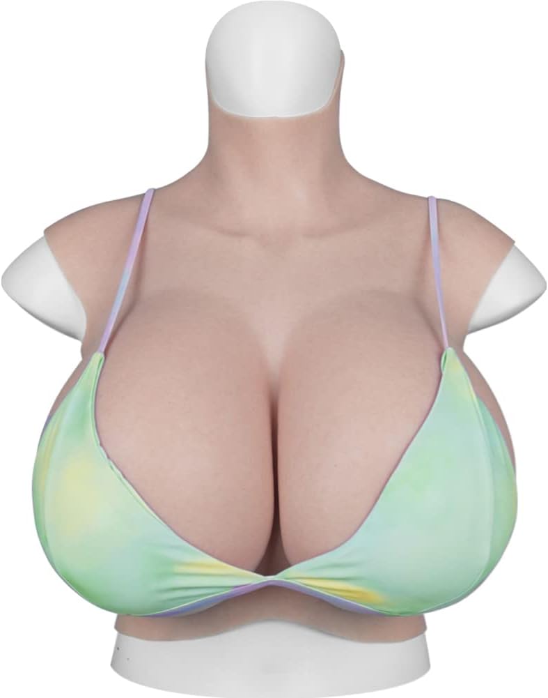 YRZGSAWJ Crossdresser breasts Huge Z Cup S Cup Silicone Breastplate Breast Forms Boobs for Crossdresser Drag Queen
