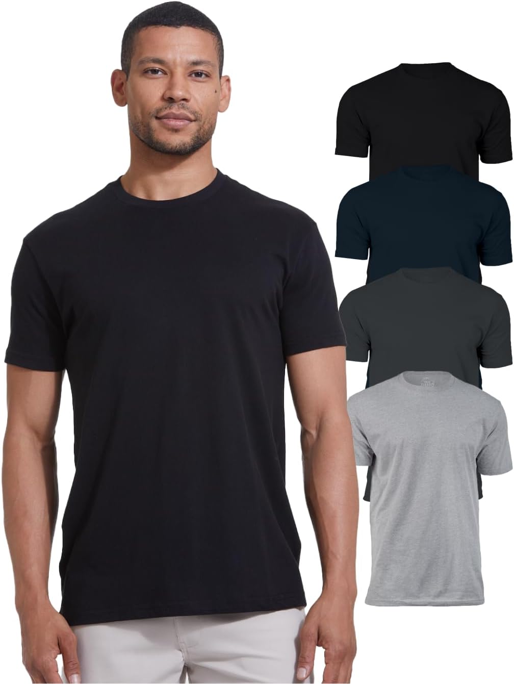 True Classic 4 Pack, Men's Short Sleeve Crew Neck T-Shirt, S - 4XL