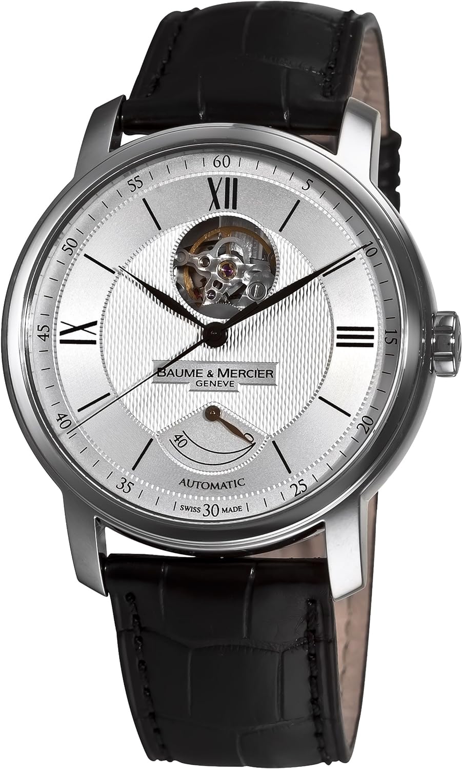 Baume Mercier Men's 8869 Classima Executives Open Silver Guilloche Dial Watch