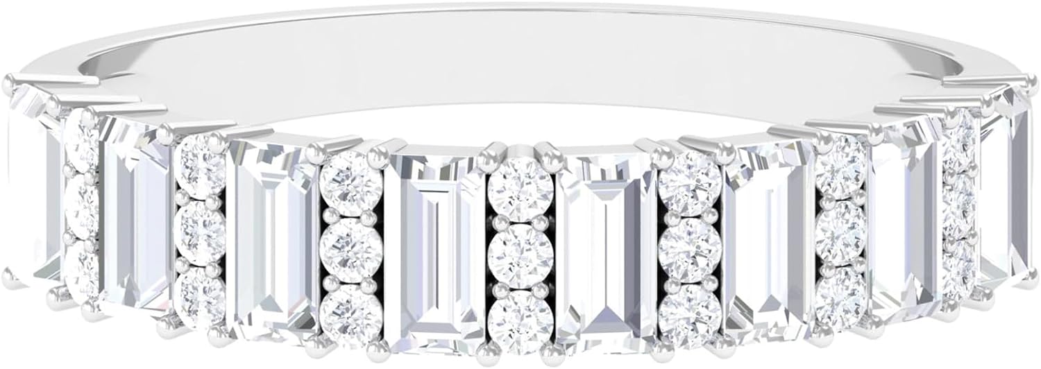 Certified Moissanite Wedding Eternity Band Ring | 1.25 Cttw | D-VS1 Quality