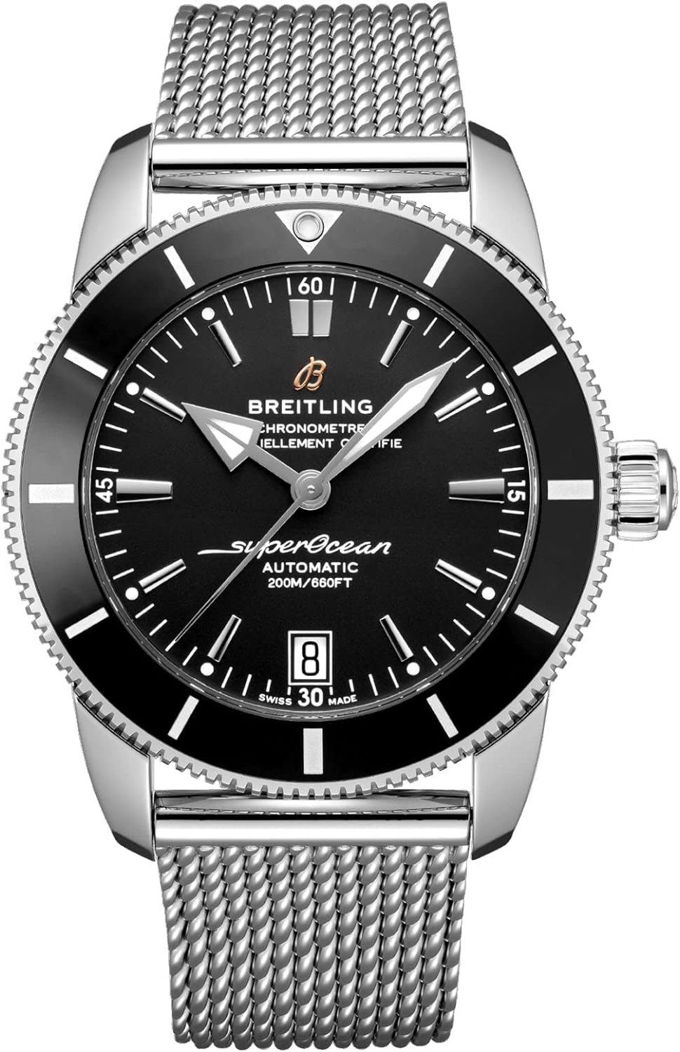 Breitling Superocean Heritage II Automatic Chronometer 42 mm Black Dial Men's Watch AB2010121B1A1