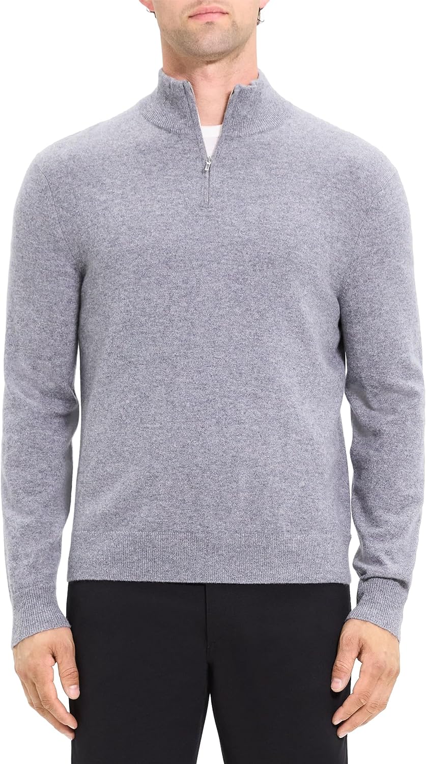 Theory Men's Hilles Quarterzip in Cashmere