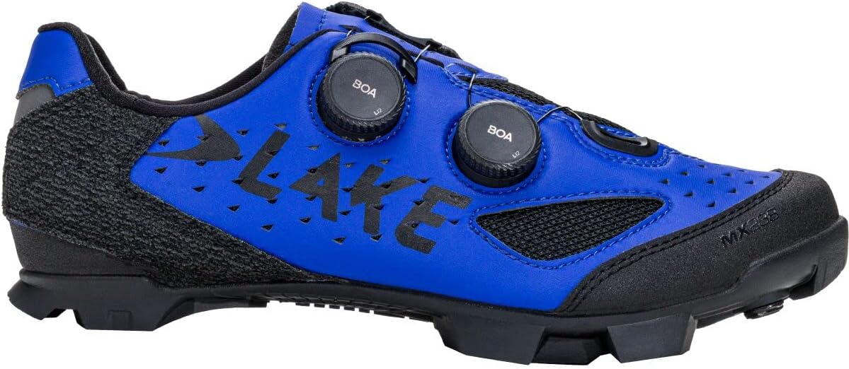 Lake Mx238 Wide Cycling Shoe - Men's Strong Blue/Black Microfiber, 43.0