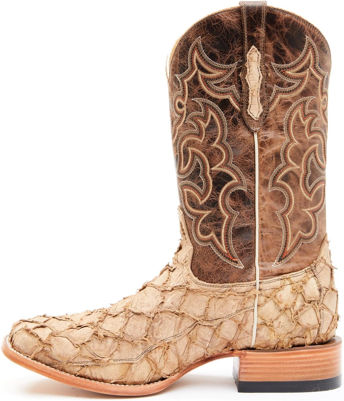 Cody James Men's Exotic Pirarucu Western Boot Broad Square Toe - Bbme-102