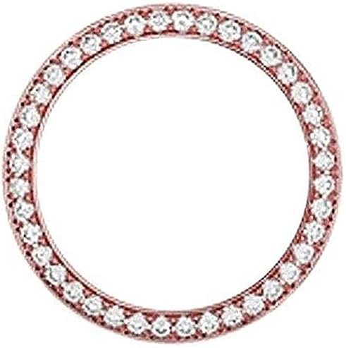 36 mm 4 CT Round Diamond Bezel for Datejust Mens Watch Rose Gold
