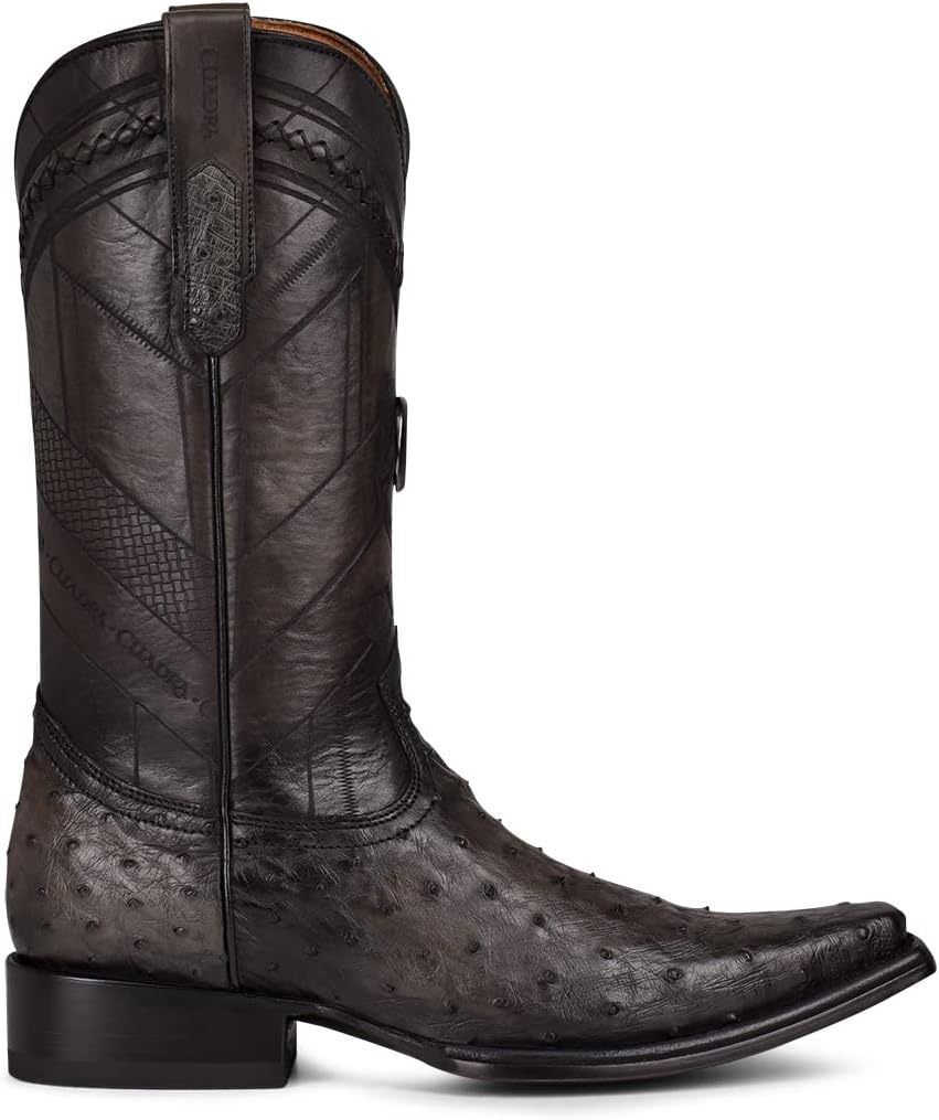 Cuadra Men's Cowboy Boot in Genuine Ostrich Leather Brown