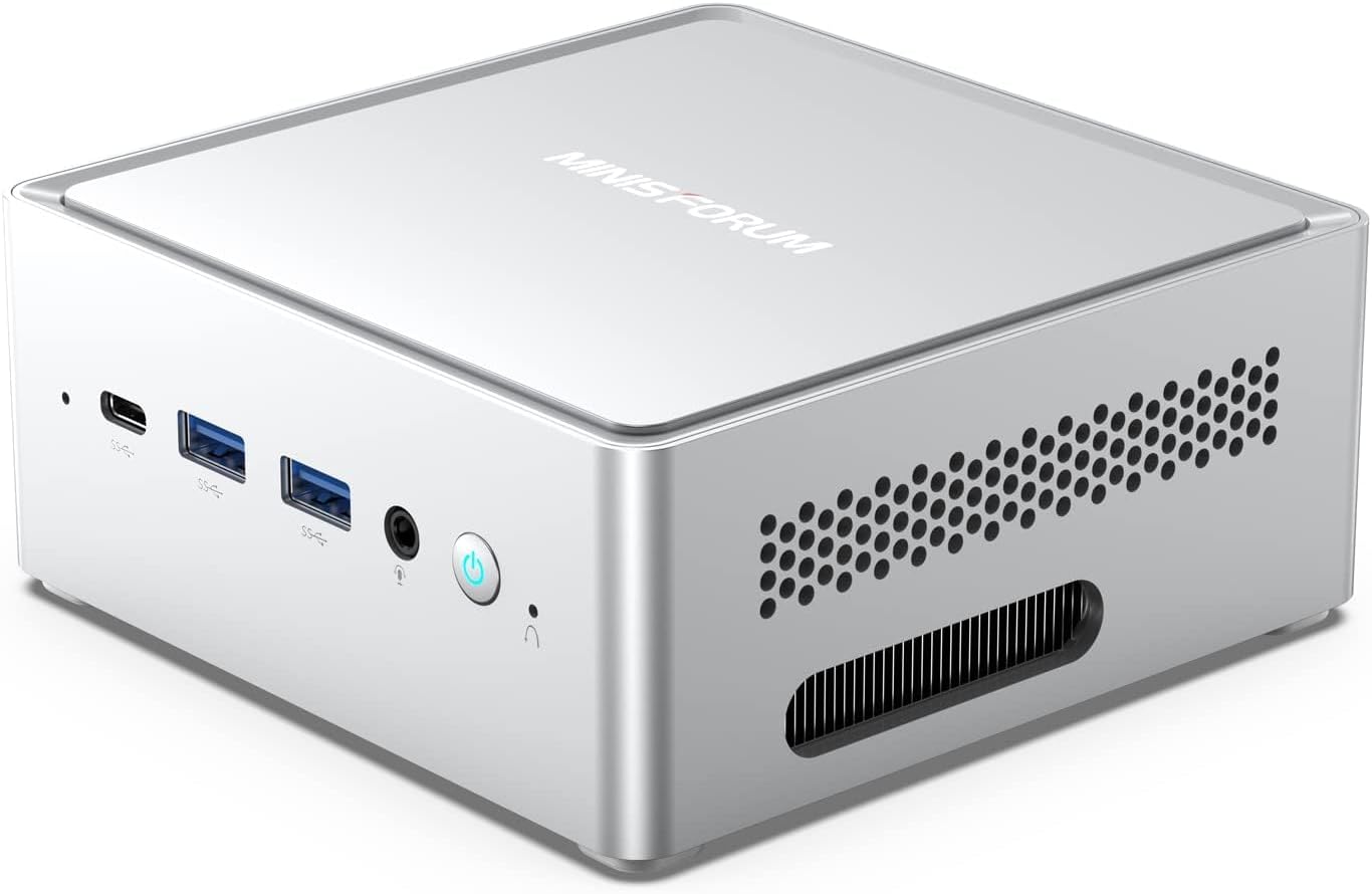 MINISFORUM Venus Series NAB9 Mini PC, 12th Gen Core i9-12900HK(14C/20T) Small Computer 32GB RAM 1TB SSD, 2X HDMI+2X USB-C 4K@60Hz Output, 2X 2.5G RJ45 Port, 4X USB3.2 Desktop Mini Computer