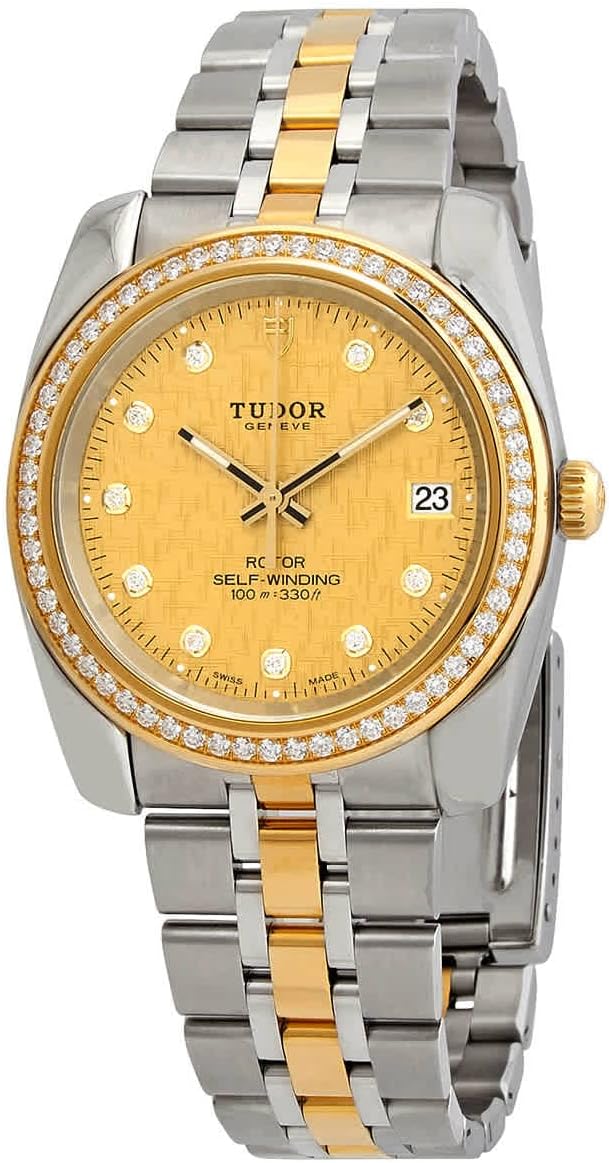 Tudor Classic Automatic Diamond Champagne Dial Unisex Watch 21023-0010
