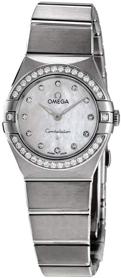 Omega Constellation Manhattan Diamond White Mother of Pearl Dial Ladies Watch 131.15.25.60.55.001