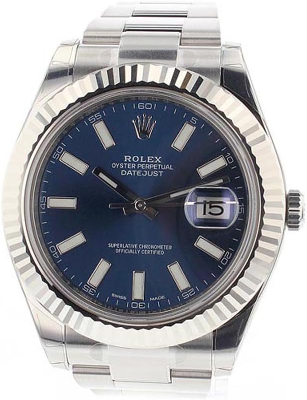 Rolex Datejust Ii 41mm Steel Blue Dial Men's Watch 116334