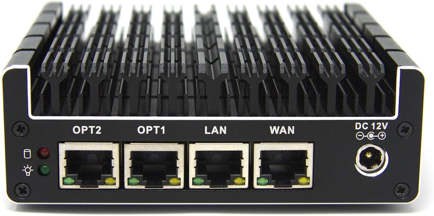 Protectli Vault FW4B - 4 Port, Firewall Micro Appliance/Mini PC - Intel Quad Core, AES-NI, 8GB RAM, 120GB mSATA SSD