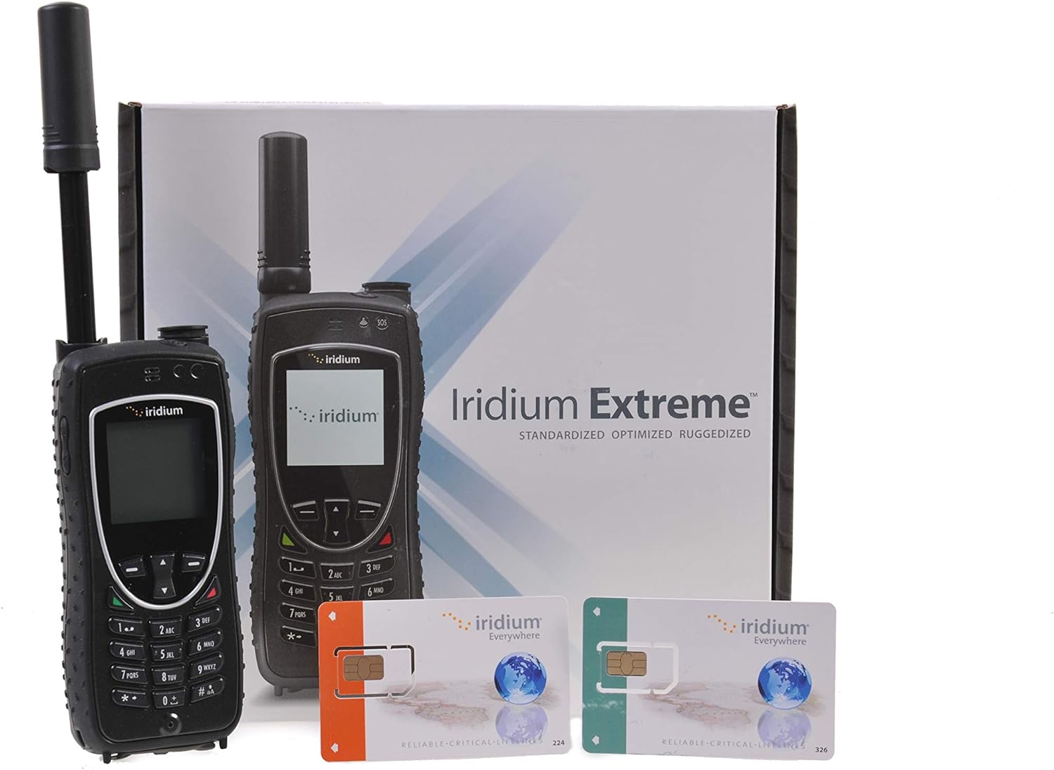 Iridium 9575 Extreme Satellite Phone with Prepaid and Postpaid SIM Cards