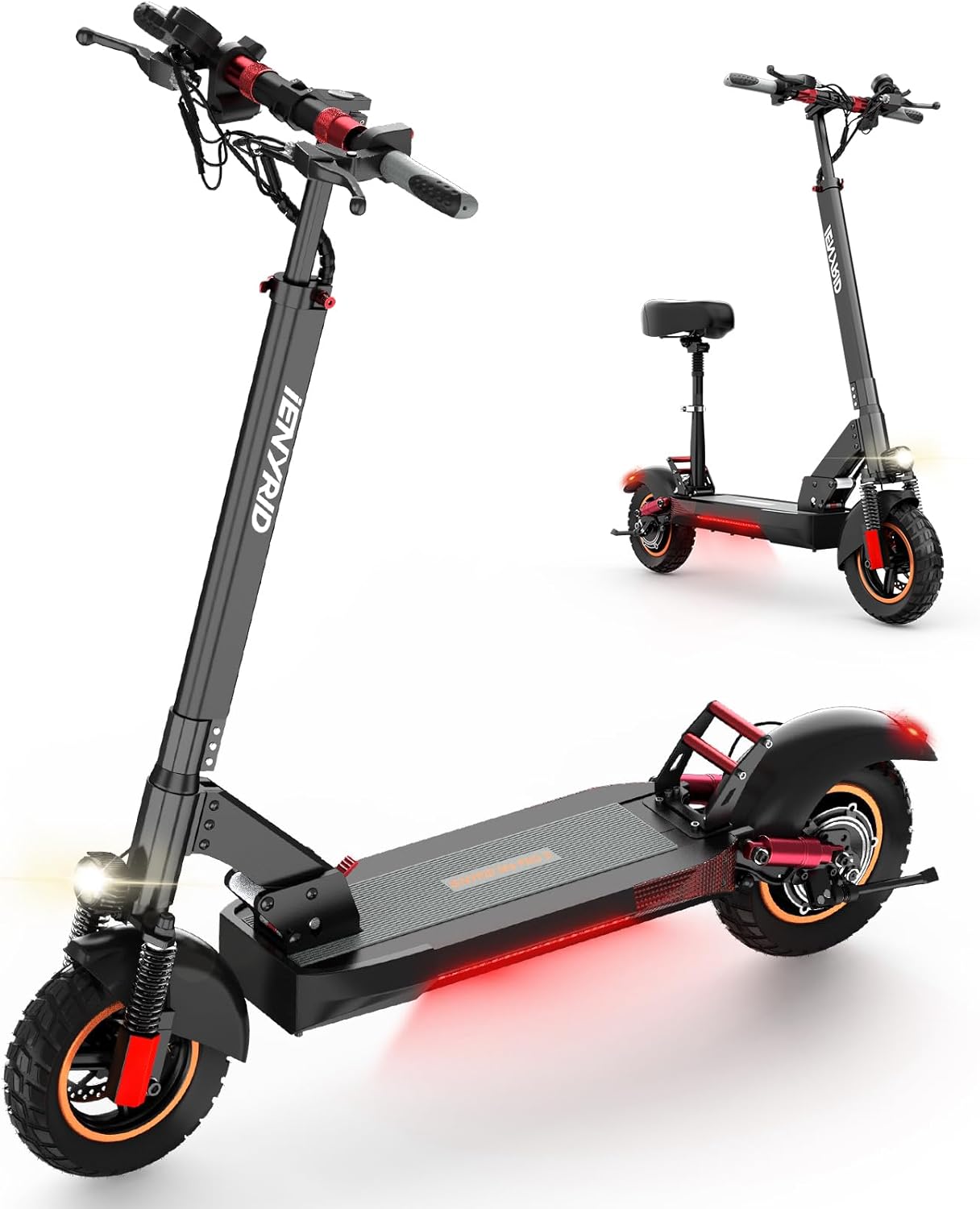 iENYRID Electric Scooter for Adults, Electric Scooter with Seat, 10" Pneumatic Tires, 28 Mph Max Speed &amp; 31 Miles Max Range(iE-M4)
