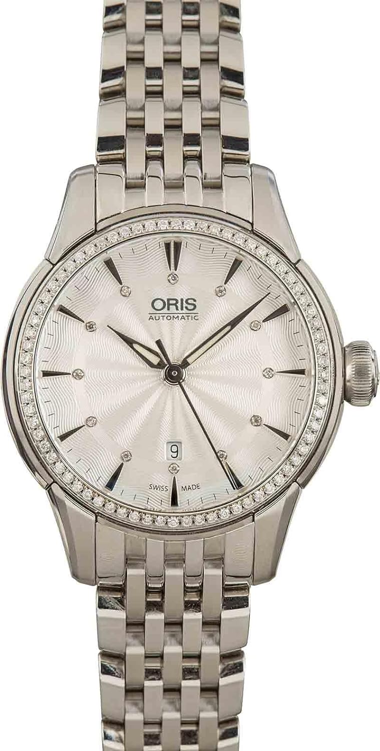 Oris Artelier Date Diamonds Stainless Steel Women's Watch - Model Number: 01 561 7687 4951-07 8 14 77