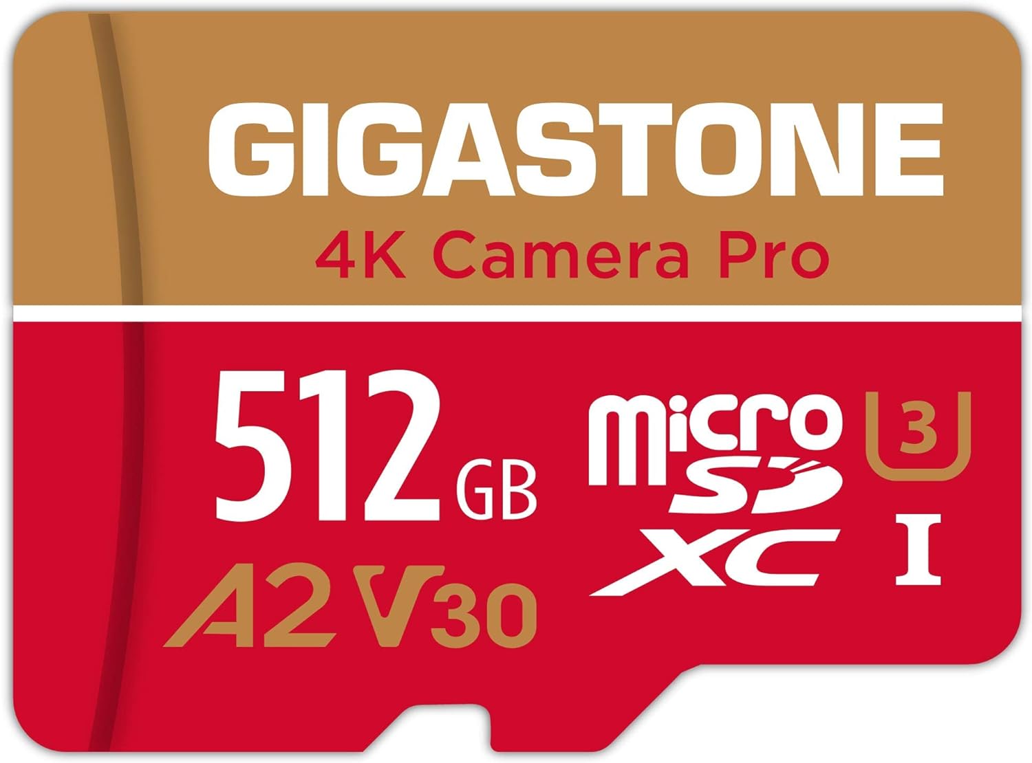 [5-Yrs Free Data Recovery] Gigastone 512GB Micro SD Card, 4K Camera Pro, A2 V30 for Smartphone, Gopro, Action Cams, 4K UHD Video, For Nintendo-Switch, Up to 100MB/s, UHS-I U3 C10 Class 10 with Adapter