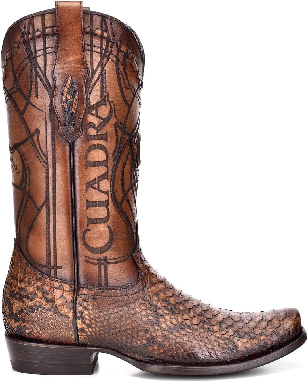 Cuadra Men's Western Boot in Genuine Python Leather, 1J1NPH