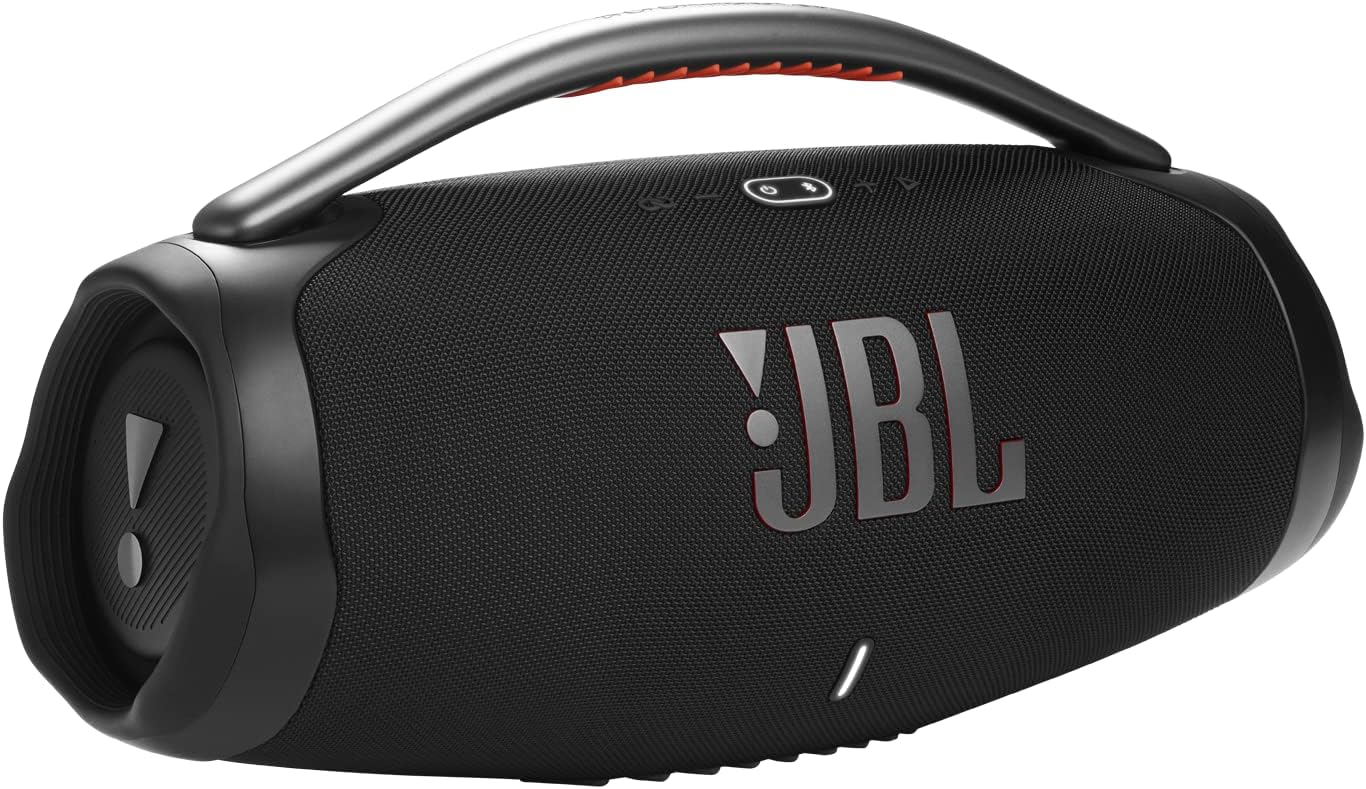 JBL Boombox 3 Black Portable Bluetooth Speaker with Massive Sound, Deepest Bass, IPX7 Waterproof, 24H Playtime, PartyBoost