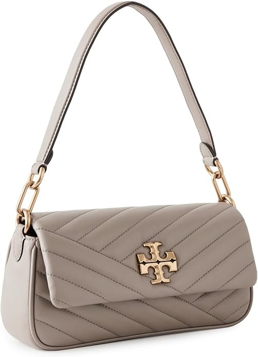 Tory Burch Women's Kira Chevron Powder Coated Small Flap Shoulder Bag