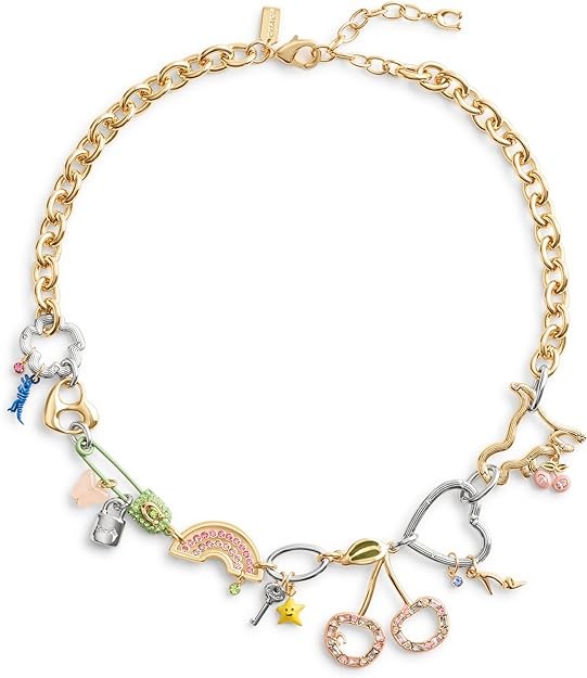 COACH Signature Mixed Charm Bib Necklace
