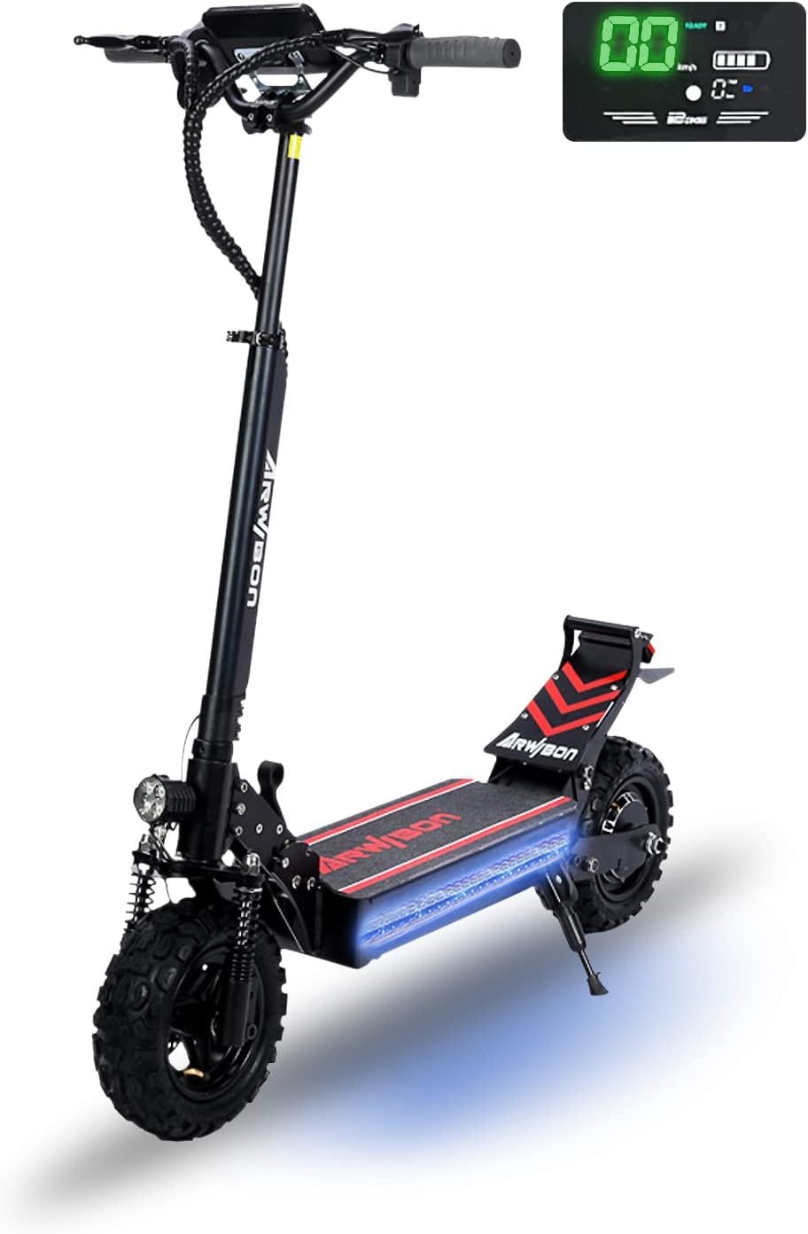 Electric Kick Scooter for Adults - 2500W Motor, Up to 30 MPH &amp; 20-30 Miles, 48V/16AH, 11'' Heavy Duty Vacuum Off-Road Tire, Disc Braking, Adult Electric Scooter Without Seat