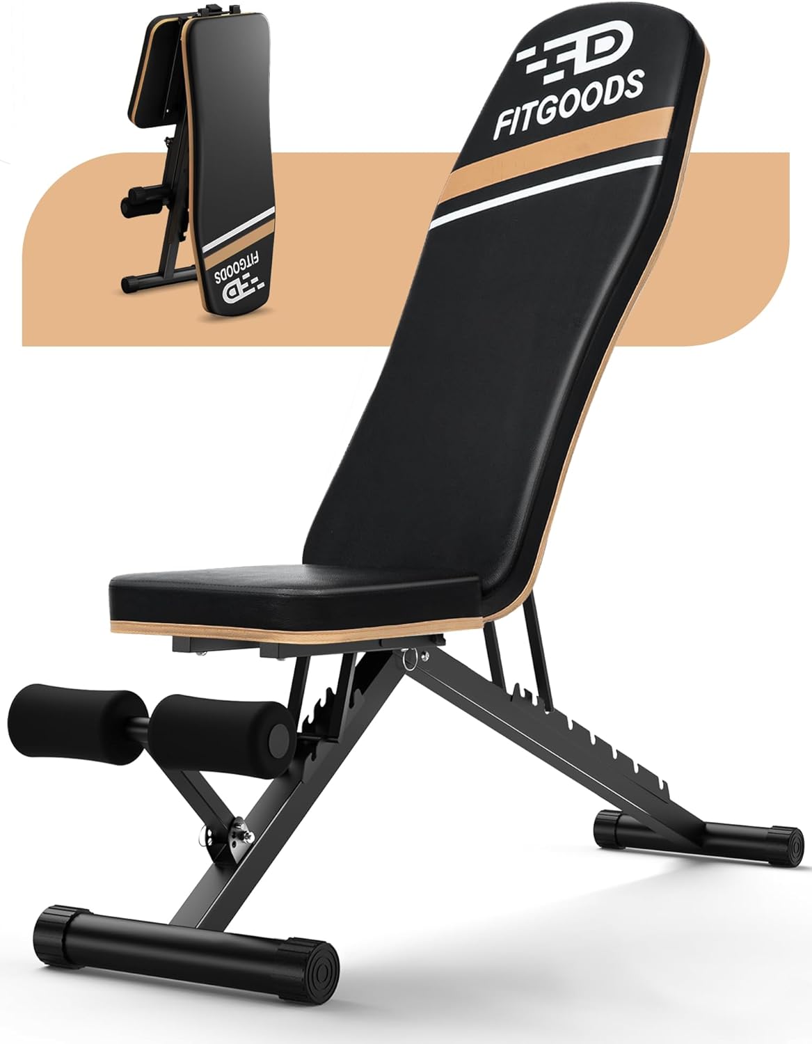 Weight Bench Press, Foldable Workout Bench for Home Gym, 660 LBS Stable Incline Decline Bench for Full Body, Weight Benches for Home Gym, Sit up Bench Strength Training Benches