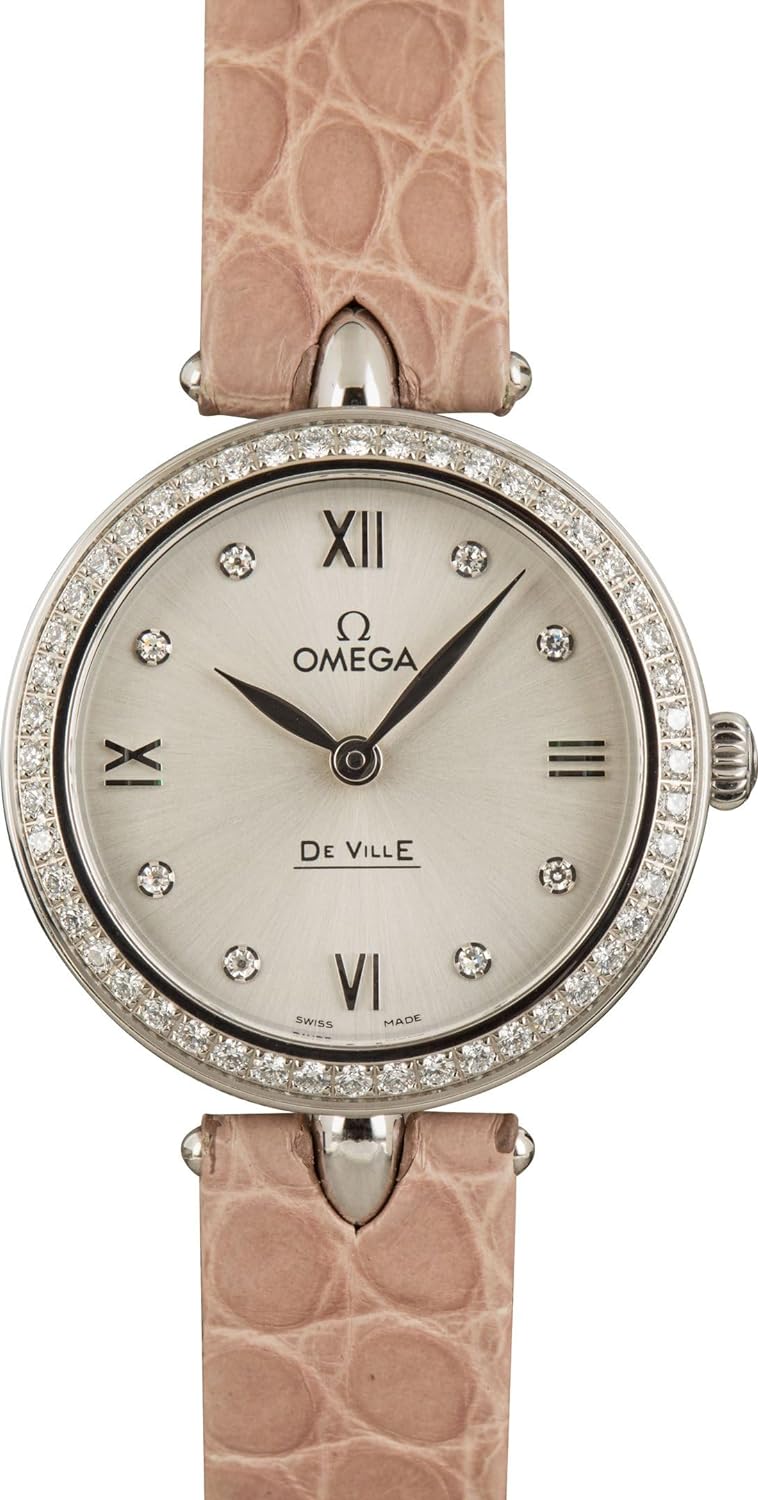 Omega De Ville Prestige Dewdrop Diamond Bezel Women's Watch - Model Number: 424.18.27.60.52.001