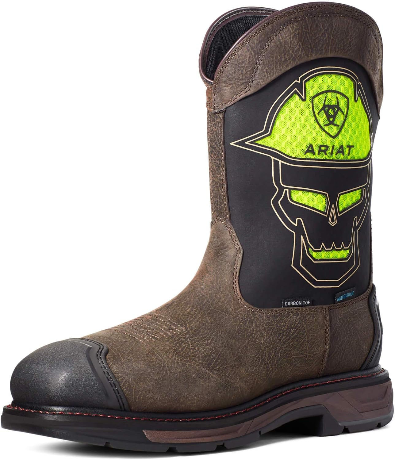 Ariat Mens WorkHog XT VentTEK Bold Waterproof Carbon Toe Work Boot Iron Coffee/Acid 11 Wide