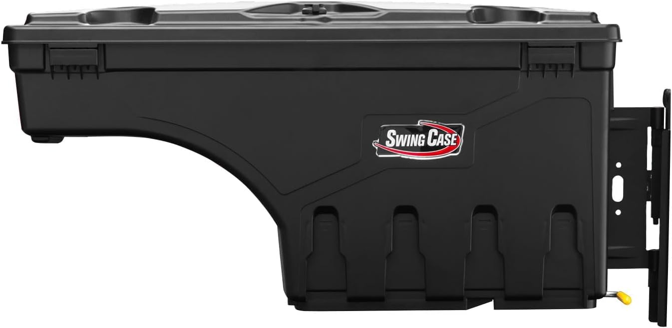 UnderCover SwingCase Truck Bed Storage Box | SC100D | Fits 2007 - 2019 Chevy/GMC Silverado/Sierra 2500/3500HD Drivers Side , Black