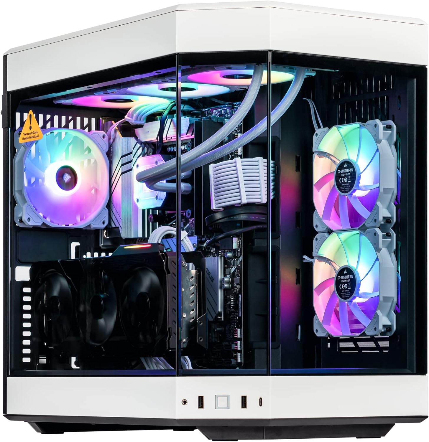 Velztorm Praetix Gaming Desktop PC (14th Gen Intel i9-14900K 2.40GHz, GeForce RTX 4090 24GB, 128GB DDR5, 2TB PCIe SSD + 6TB HDD (3.5), 360mm AIO, RGB Fans, 1000W PSU, WiFi 6, Win 10 Pro) VELZ0076