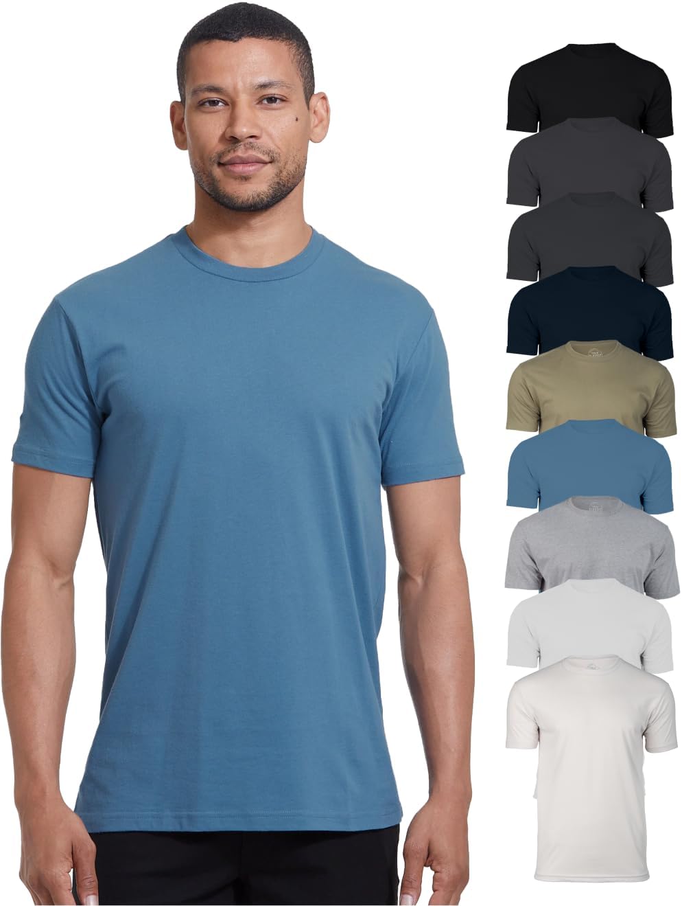 True Classic 9 Pack, Men's Short Sleeve Crew Neck T-Shirt, S - 4XL