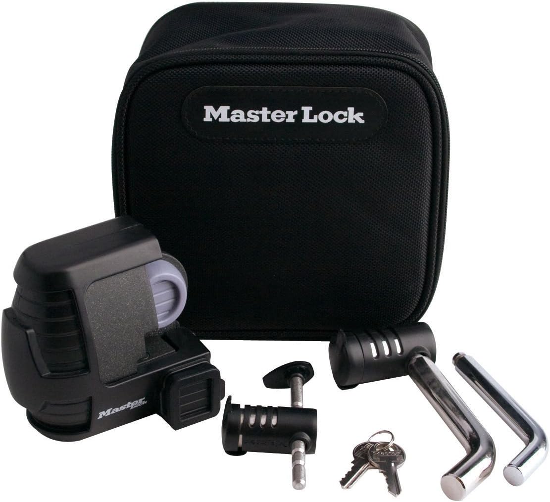 Master Lock Trailer Lock, Trailer Coupler &amp; Receiver Lock Combo Pack, 3794DAT , Red